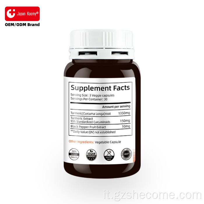 Curcuma Curcumina 90 Capsule Supporto articolare